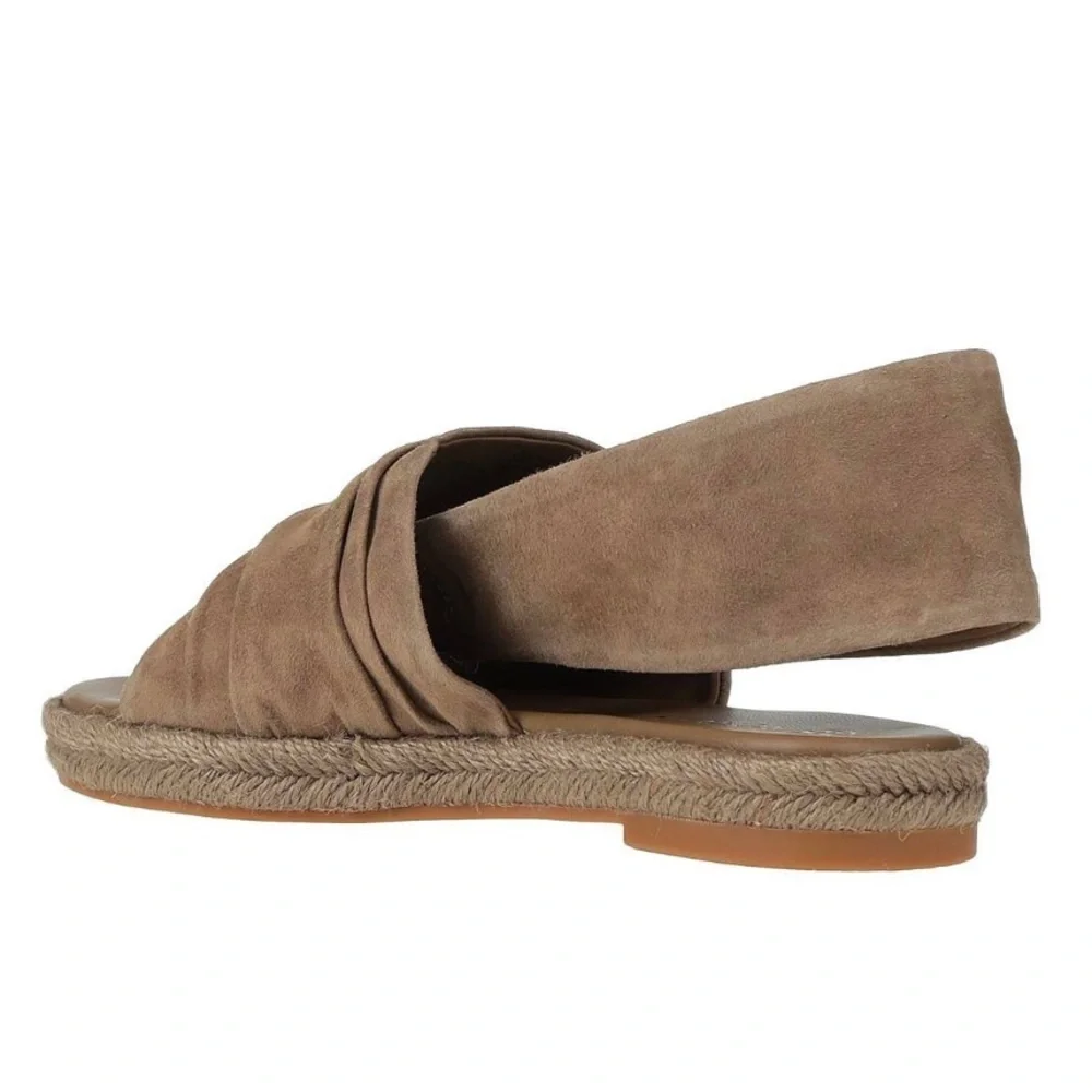 Tory Burch Suede Slingback Espadrilles In Leccio tan